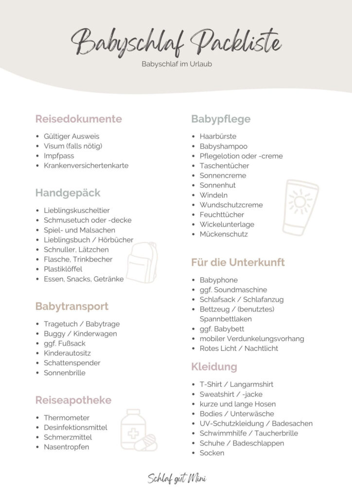 Packliste Babyschlaf im Urlaub_Blog